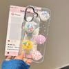 ins wind applies to Apple 15 mobile phone case, Epoxy three-dimensional shell 16promax light luxury transparent 13 niche creativity