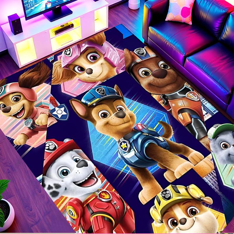 PAW Patrol Print Rug, Washable Floor Carpet, For Entryway Dorm Laundry Room Office Study, Home Decor Birthday Christmas Gift