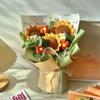 Handmade Knitted Rose & Sunflower Crochet Bouquet - Festival Gift