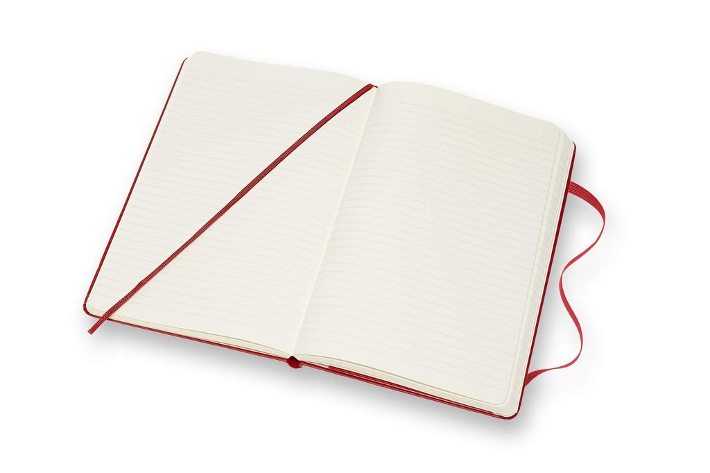Moleskine Classic Horizontal Large Size x QP060R Notebook, Hardcover, Ruled, (13cm 21cm), Red,
