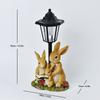 JYL TS/072,Resin Garden Gnome Solar Outdoor Light Figurine Statue Lamp for Garden Villa Home Decor
