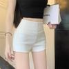 Women's High-Waist Black Elastic Hot Pants - 2024 Korean Style Spring/Autumn Collection