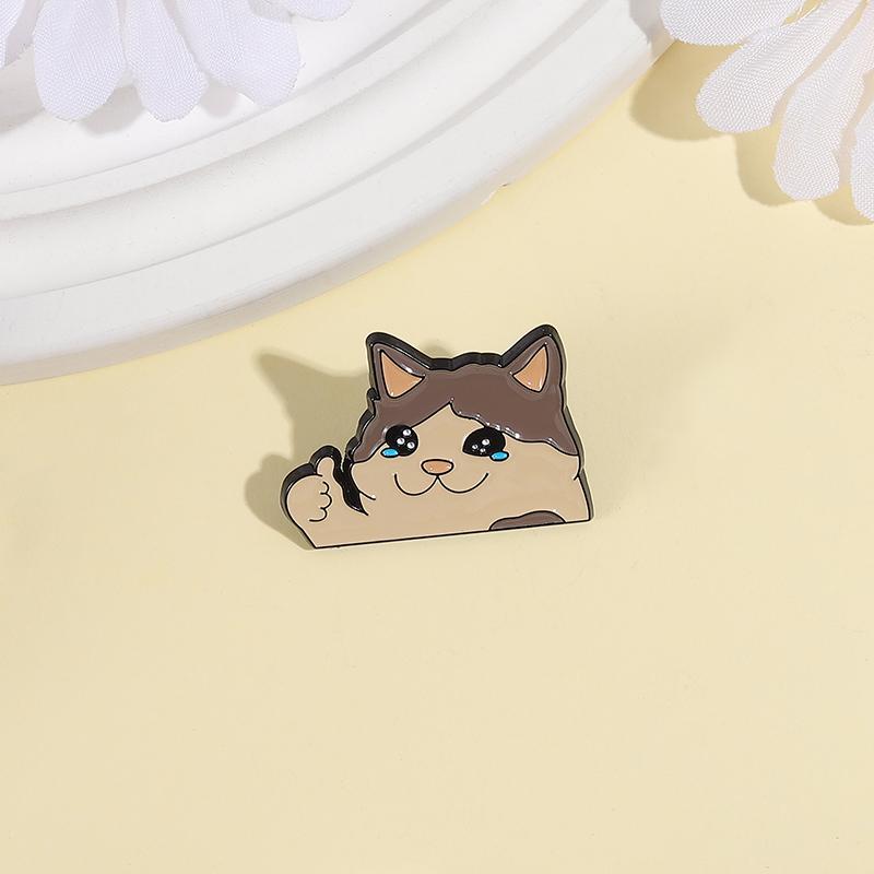 Cartoon Cute Kitten Badge, Personalized Cute Pet Badge Clothing Accessories, Chest Flower Backpack Fixed Decoration Animal Collar Needle.