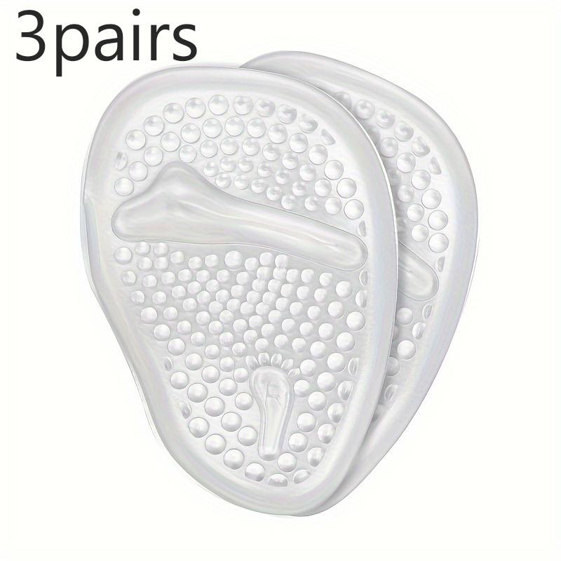 1/3pair-Silicone Gel Half-size Shoe Pads For The Forefoot, Anti-Slip Thickened Massage Pads