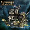 2770Pcs Retro Pirate Ship Building Blocks Set With Lighting Components, Mechanical Ship Model Assembly Toy, Adult Birthday Gift