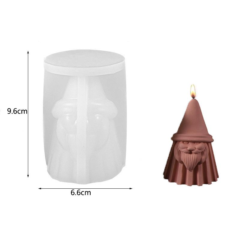 DIY Creative Santa Claus Silicone Mold Handmade Aroma Candle Plaster Resin Molds Christmas Decoration Candle Making