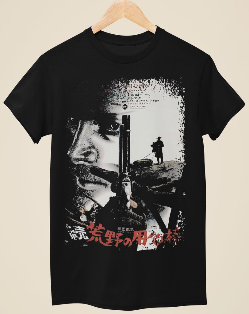Django (1966) Japanese Movie Poster Inspired Unisex Black TShirt