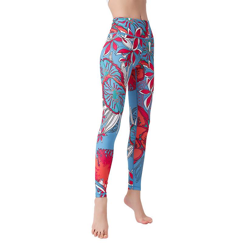 New Style Women's Yoga Trousers - Long Leggings with High Waist, Buttock-Lifting Design, Printed Base Layer for Sports, Fitness and Yoga