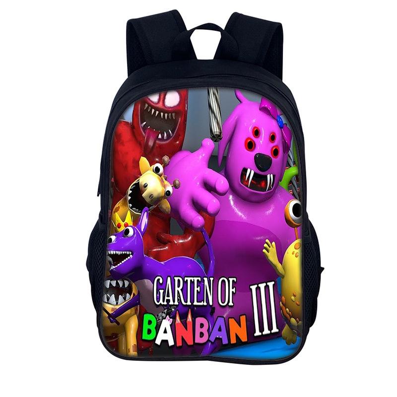 Garten Of Banban 3 40cm Cute And Colorful Cartoon Print Nylon Backpack For Boys And Girls Ideal For School
