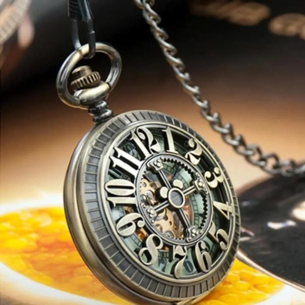 Men s Round Antique Style Copper Fashion Chain Watch A20373_Copper