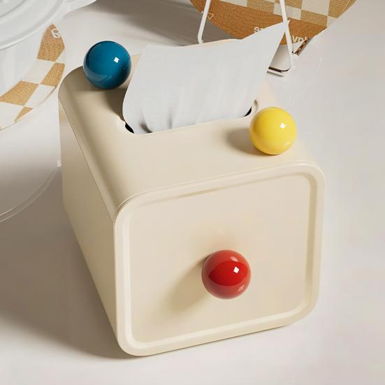 Hållare för toalettpappersrulle Box Skrivbordshållare för pappershanddukar Horisontell Vertikal Placering Pappershandduksdispenser för Kök Badrum Vardagsrum