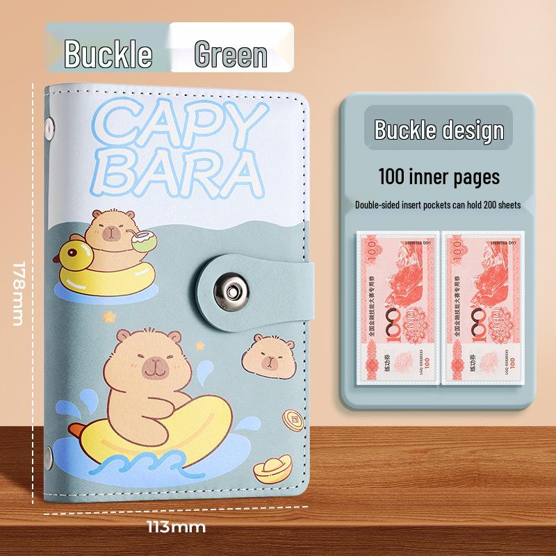 

Capybara 2025 Password Lock Cash Binder A6 Financial Management Album