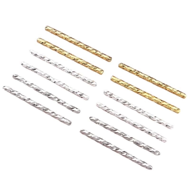 50pcs 18K Copper Plated True Golden Thick Silvery Platinum Batch Flower Connection Tube, DIY Bracelet Jewelry Making Accessories