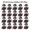 20Pcs/Set WW2 Military Soldier Array Soviet US UK France Japan Canada Italy China Building Blocks Action Figure Bricks Kids Toy