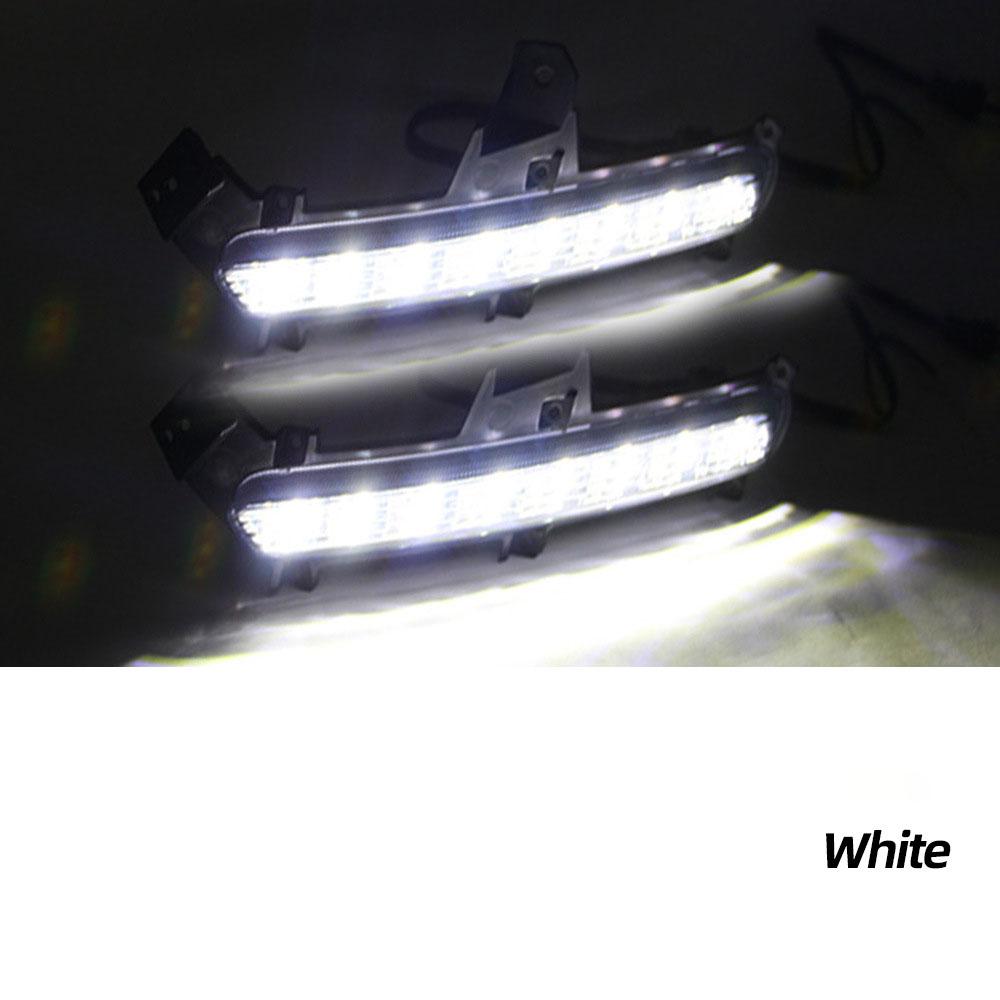 

Для KIA RIO K2 2015 2016 Светодиодные ДХО Дневные ходовые огни Поворотник Противотуманная фара Передний бампер Белый Желтый Синий Автоаксессуары 12В White light