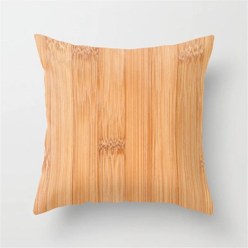 Juste De Coussin Géométrique Pour La Décoration Intérieure, Ferme, Oreiller De Canapé, Bois Créatif, Taie D'oreiller En Marbre Mars, Mode