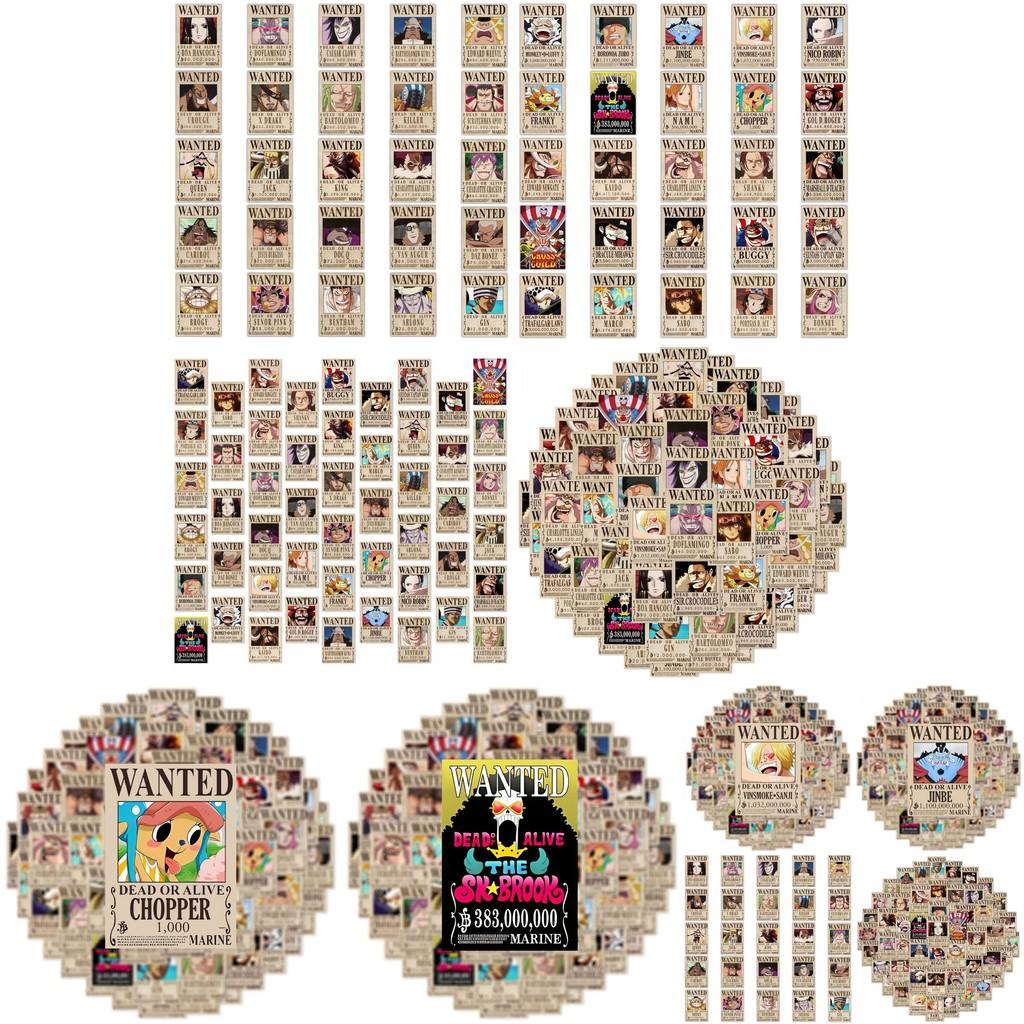 50 Pack One Piece Pirate Poster Stickers Colorful Graffiti Cartoon Decor For Fans