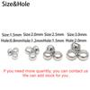 500pcs/lot Gold Silver Copper Ball Crimp End Beads Dia 1.5-3mm Stopper Spacer Beads For DIY Jewelry Making Supplies Accessories