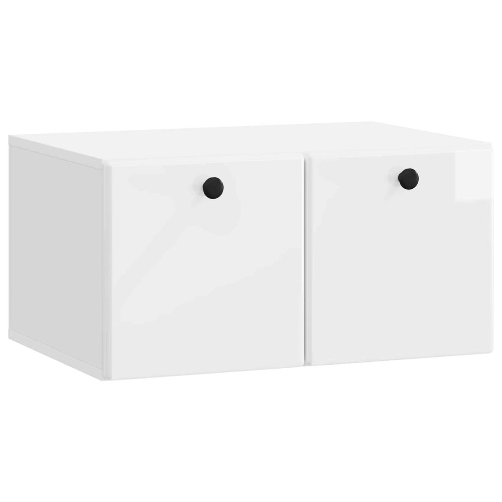 Wall Mounted TV Cabinet 59.5 x 41 x 30 cm High Gloss White