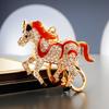 Mini Cute Rhinestone Horse Keychain Bag Pendant Keyring Metal Gift Birthday For