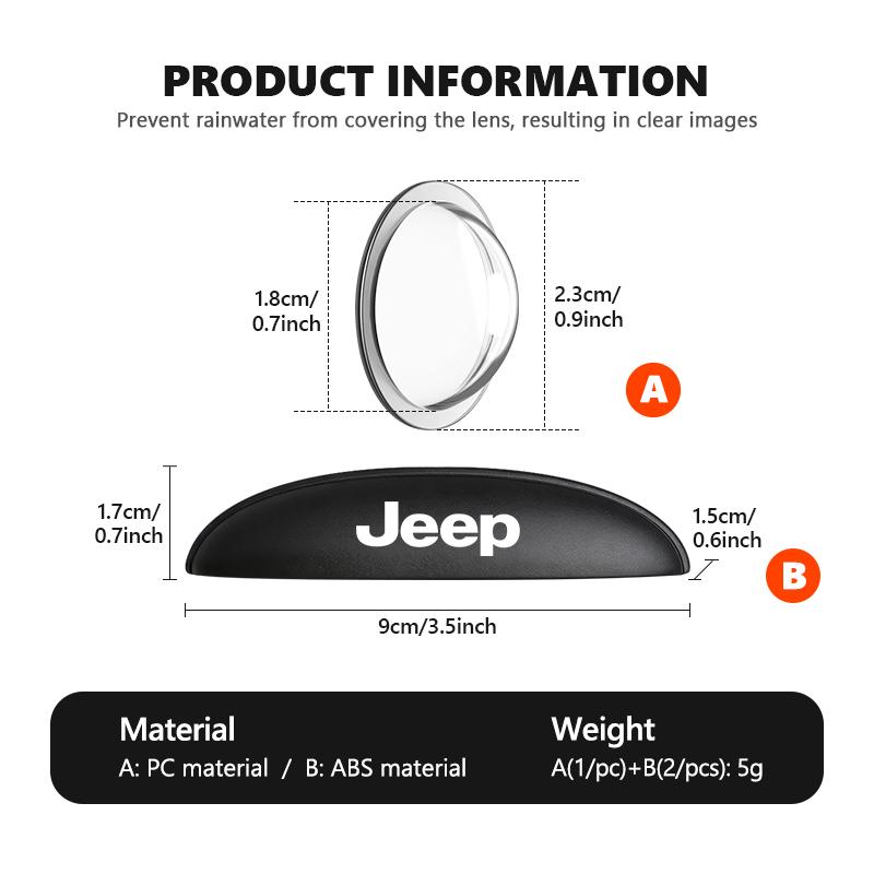 360° Car Rear View Camera Waterproof Lens Protection Cover For Jeep Grand Cherokee Patriot Renegade Compass Wrangler AJV1