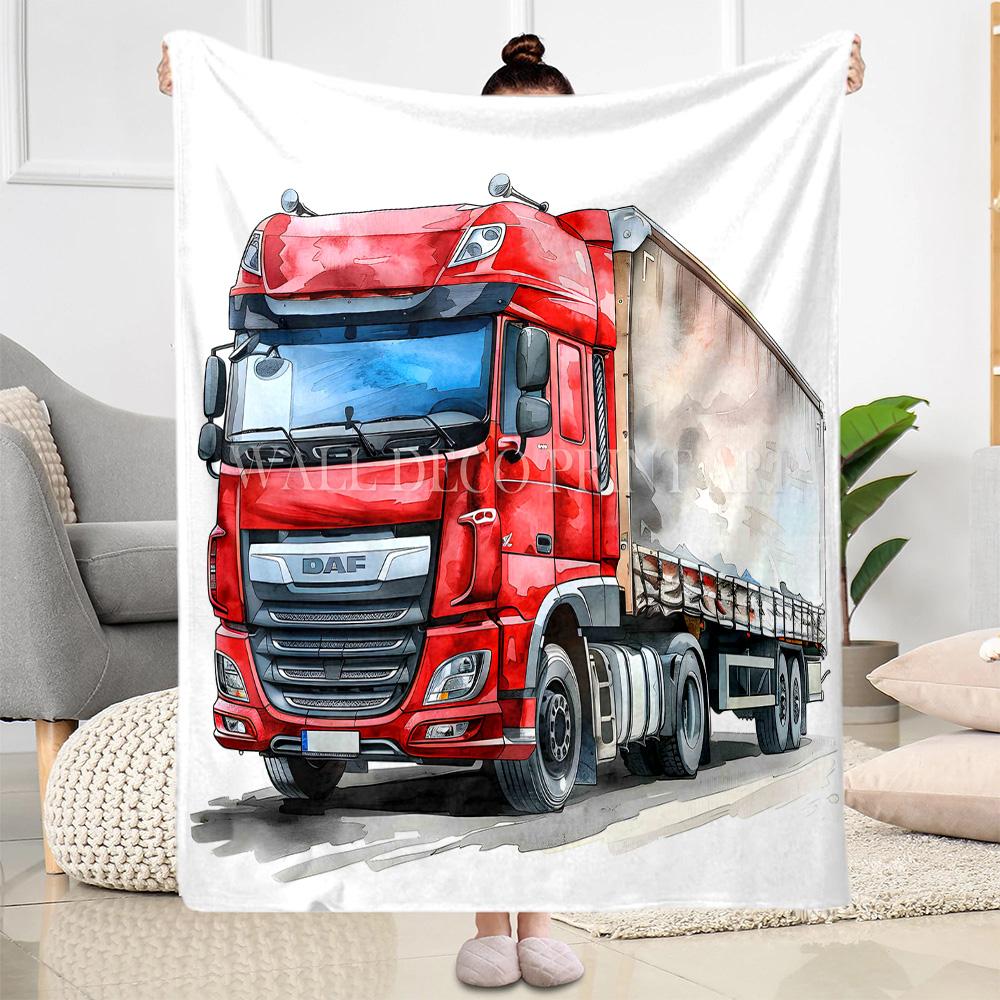 Kw Heavy Trucks Blanket Durable Comfort Great For Livingroom Bedding Office Chair Four Seasons Multipurpose Modern Style