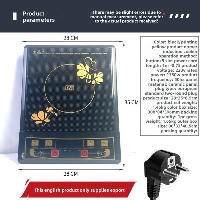 

Индукционная плита Бытовая горячая кастрюля Тушение и приготовление пищи Электрическая нагревательная плита Интеллектуальный таймер Многофункциональный сенсорный экран Все в одном Машина English version