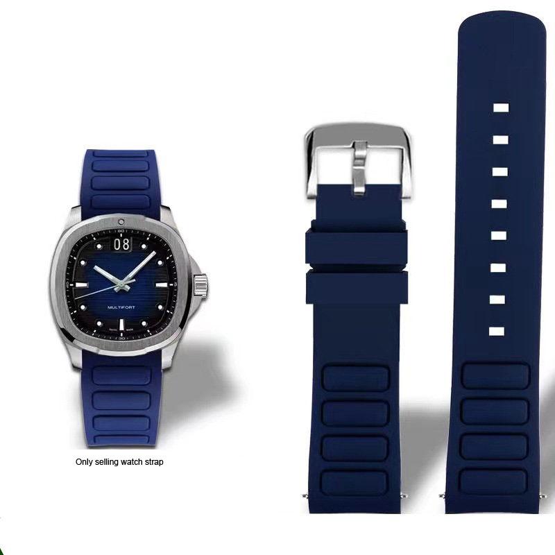 

Original Curved Men Rubber Watch Strap For Mido New Multifort TV M049.526 Sport WatchBand Quick release 22mm Silicone Belt 22mm