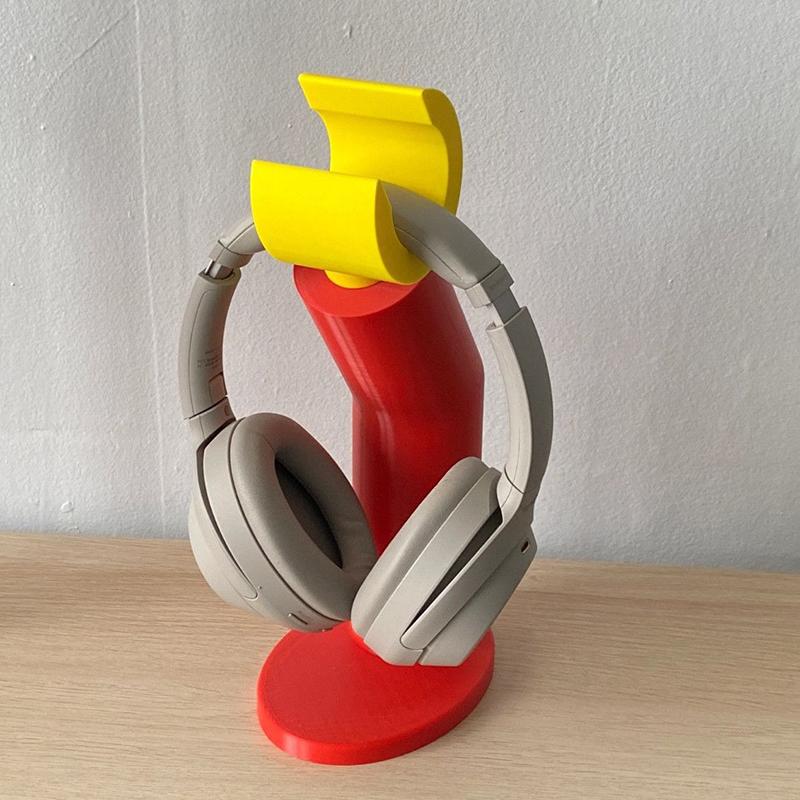 Model Hovedtelefonstativ Computer Hovedtelefonbøjle Figurer Skrivebords Kreativ Stand Hylde Tilbehør Miniaturer Dekoration Håndværk