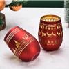 450/520ml Christmas tree Goblet Red Wine Glass Egg Cups Electroplating Engraving Champagne Glass Christmas Party Home Goblet