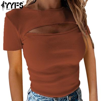 Damenmode, lässig, Sommer, Frühling, einfarbig, bedruckt, kurzärmelig, O-Ausschnitt, Blusen und Hemden