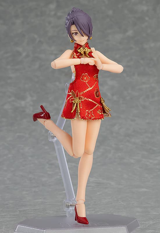 Figma Styles Female Body with Mini Skirt China Dress Coordination Plastic Painted Movable Figure [Mika] Non-Scale