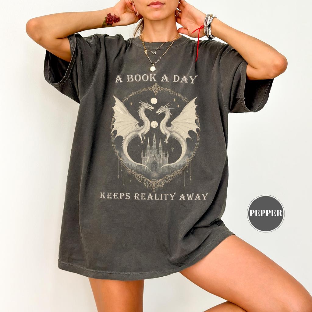 Plus Size Womens Gothic Vintage Castle TShirt Pure Cotton Breathable Stylish Versatile Street Style Streetwear Oversized