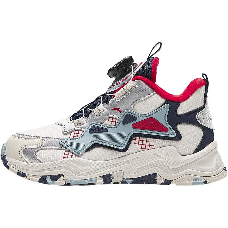 Anta Trendy Fashion Fleece Lined Warm Durable Non-Slip Kids Casual Shoes Kids Casual Shoes White Blue A312349902-2
