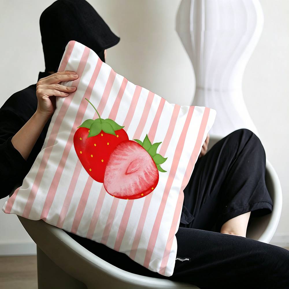 Fashion Strawberry Pillow Gift Home Office Decoration Bedroom Sofa Car Cushion Cover case x