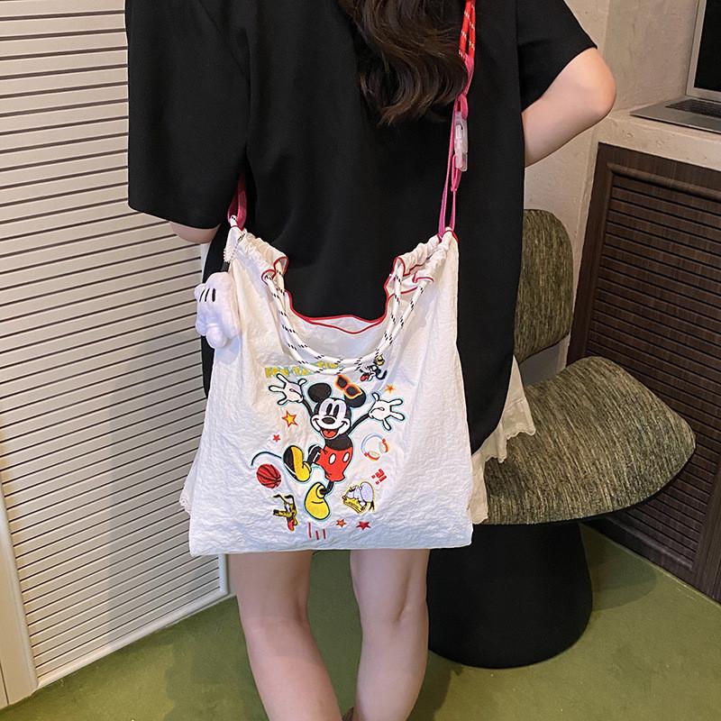 Girl Cartoon Mickey Mouse Backpack With Polyester Material For School And Outings