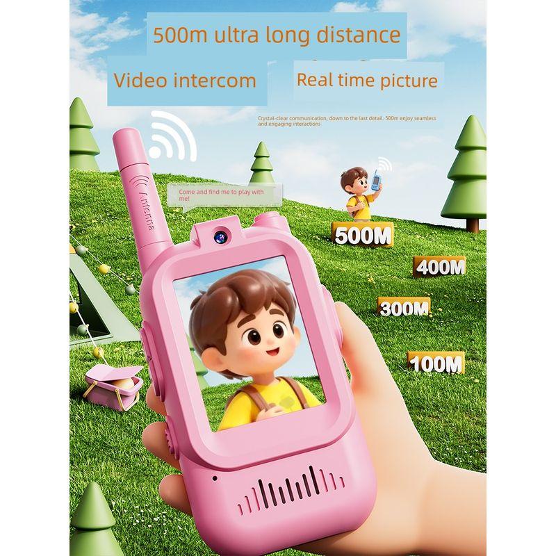 A Pair of Children's Walkie-Talkies with Video Calling, Parent-Child Phone, Mini Couple Phone, Small Home-Use Outdoor Wireless