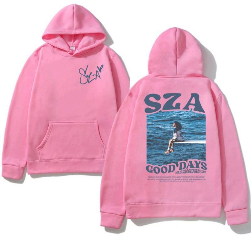 Girl's Seaside Happy Time Printed Fashionable Casual Loose Comfortable Women's Hooded Sweatshirt