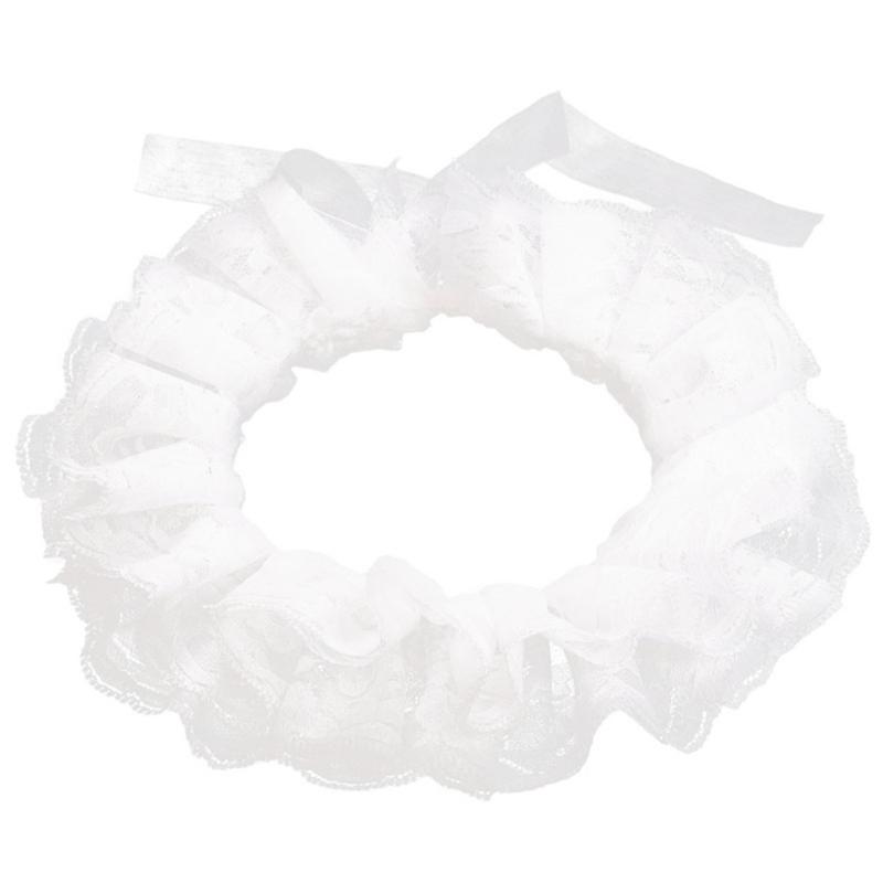 Винтажный готический воротник-жабо, викторианский двухслойный кружевной чокер с оборками и завязками для женщин и девушек, костюм на Хэллоуин