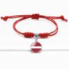 Red Bracelet Trendy With Timeless Gem European Country Flags Unisex Material Mixed