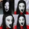 Female Ghost Mask Latex Costume Accessory For Horror Themed Events