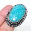 Bague en Argent Sterling 925 avec Pierre Précieuse Amazonite Naturelle Taille 6.5 AR-17054