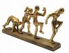 Metal Figurine Decorative Sculpture Depicting Runners