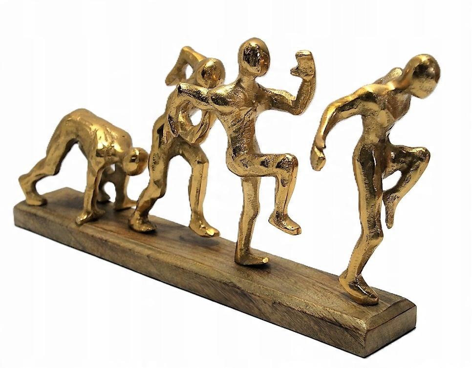 Metal Figurine Decorative Sculpture Depicting Runners