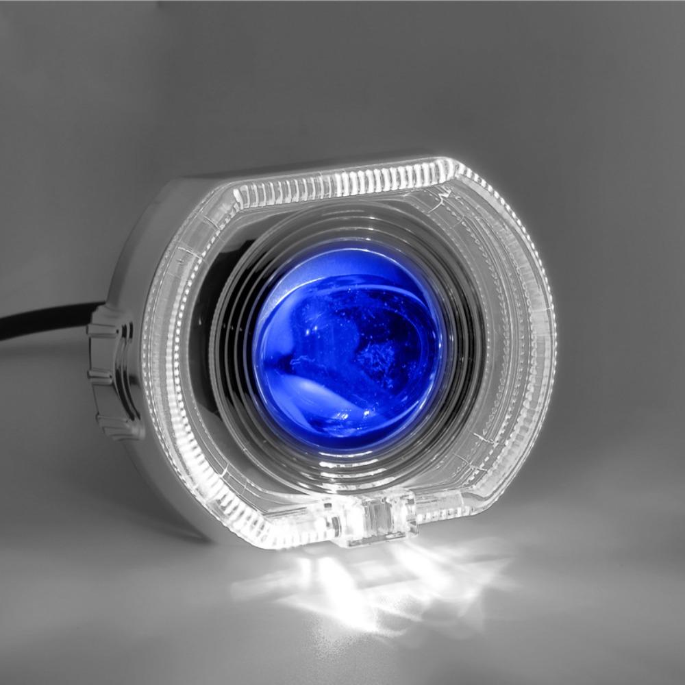 

DIY Motorcycle Headlight Angel Eyes Headlight Lens NEW Motorcycle Lighting Night Driving темно-синього кольору