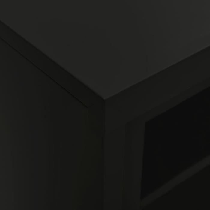 VidaXL Armoire à portes coulissantes Noir 90x40x90 cm Acier
