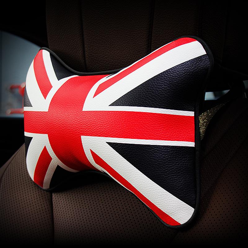 

British Style Union Jack Leather Car Neck Pillow Headrest