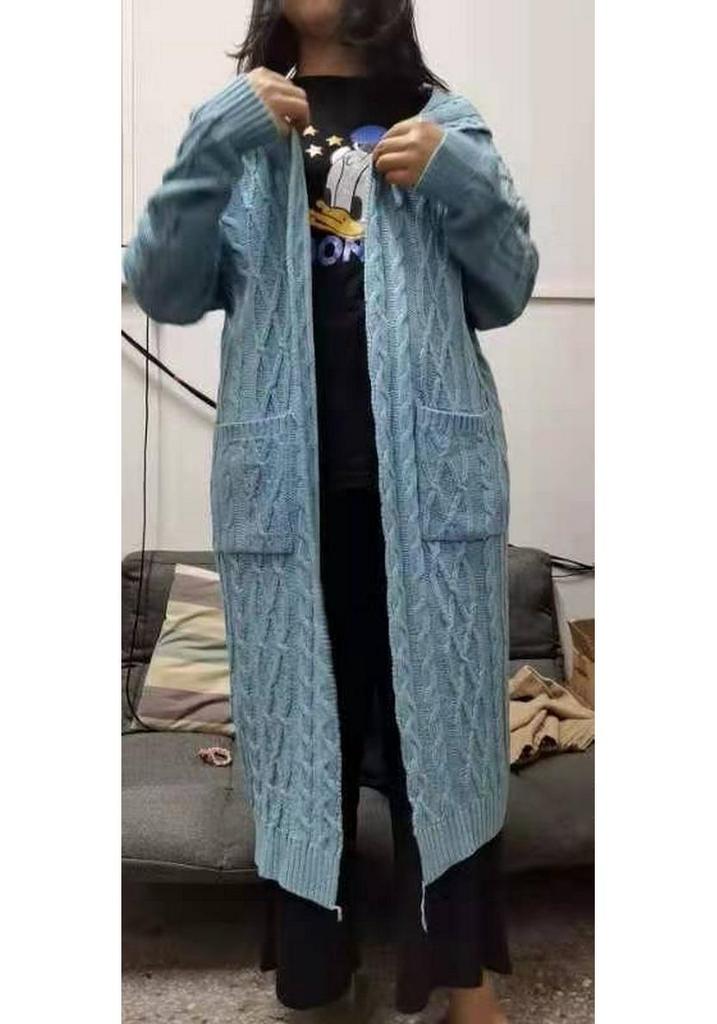 Ebay European & American Women's Hooded Cable Knit Cardigan, Lazy Style, M114
