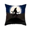 Home Cartoon Pumpkin Head Halloween Pillow Cover Peach Velvet Cushion Cover Office Sofa Cushion Cover