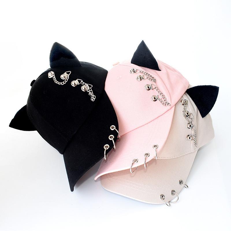 Metal Decor Baseball Hat With Sunshade For Street Style Looks
